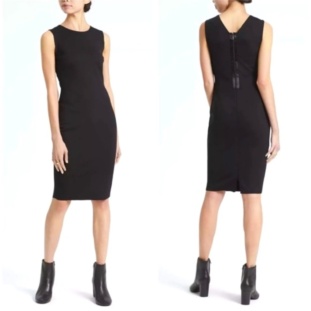 🛍️ BANANA REPUBLIC Wrinkle-Resistant Stretch Neoprene Sheath Dress - Size 12